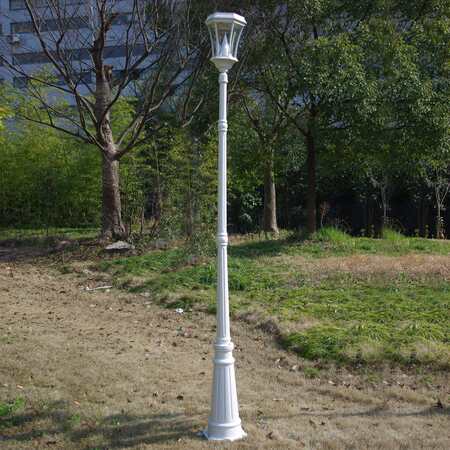 Gama Sonic 6.5 FT White Decorative Post with 3in Fitter DP55F2